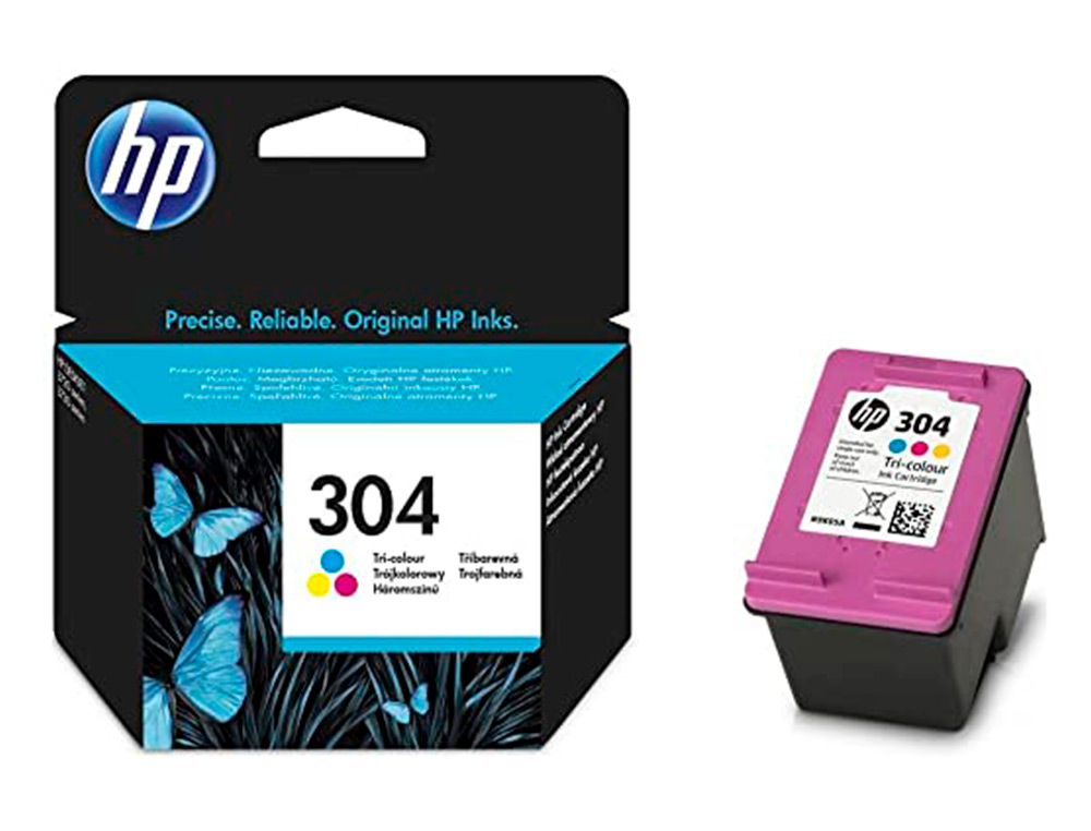 CARTOUCHE HP 304 JET D'ENCRE 3 COULEURS CYAN/MAGENTA/JAUNE 100P