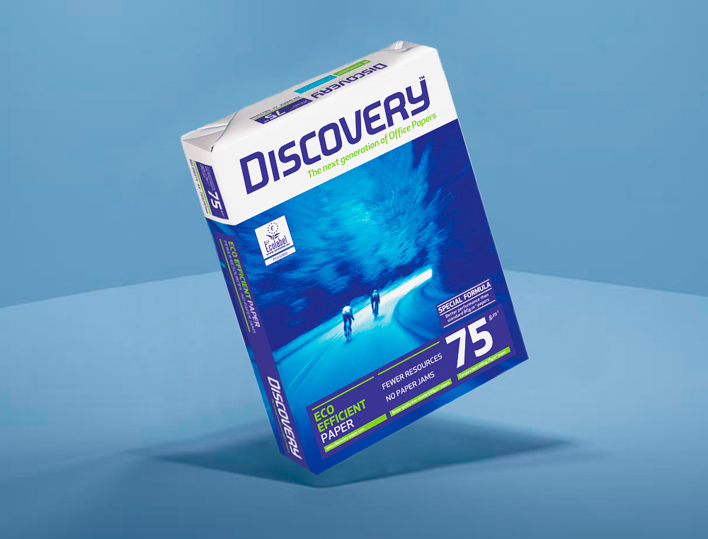 PAPIER DISCOVERY MULTIFONCTION GRAND VOLUME SANS BOURRAGE A4 75G/M2 BLANCHEUR 161 OPACIT 92 RIGIDIT 100 500 FEUILLES