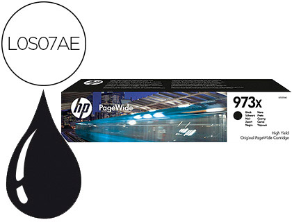 CARTOUCHE HP 973X JET D'ENCRE L0S07AE PAGEWIDE PRO COULEUR NOIR 10000P