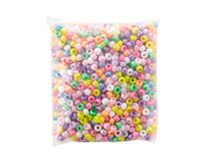 PERLE PLASTIQUE MIXTE 450G SACHET 1500 UNITS