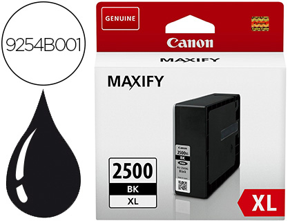 CARTOUCHE CANON JET D'ENCRE PGI-2500 XL COULEUR NOIR 1000P